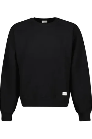 Saint Laurent Sweatshirts & Hoodies, Heren, Zwart, S, Katoen, Zwart katoenen sweatshirt herfst-winter 2024