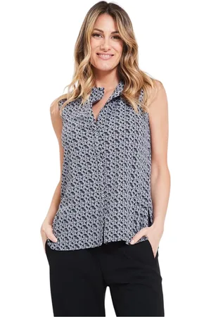 RRD Blouses & Shirts, Dames, Veelkleurig, L, Mouwloze Dames Shirt