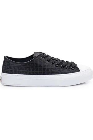 Givenchy Schoenen, Heren, Zwart, 41 EU, Leer, 4G Logo Sneakers