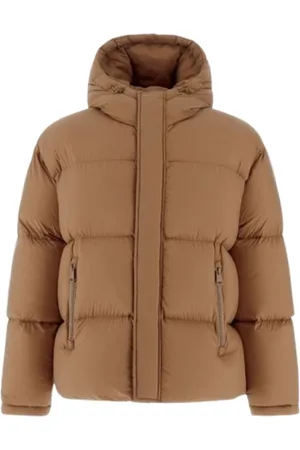 HERNO Jassen, Heren, Bruin, L, Polyester, Camel Bomberjack Waterdichte Microvezel