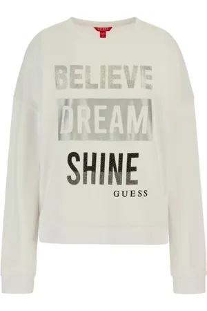 Guess Sweatshirts & Hoodies, Heren, Wit, M, Katoen, Logo Cotton Sweatshirt