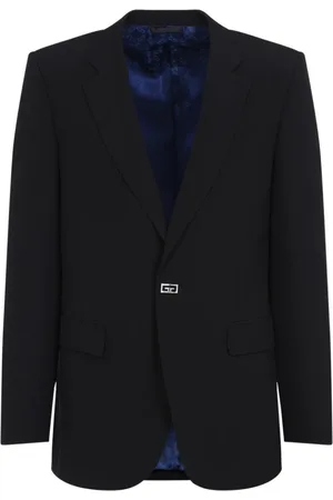 Givenchy Jassen, Heren, Zwart, L, Wol, Zwarte Wollen Jas