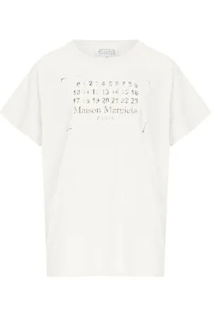 Maison Margiela Tops, Dames, Wit, M, Katoen, Crème T-shirt & Polo Set