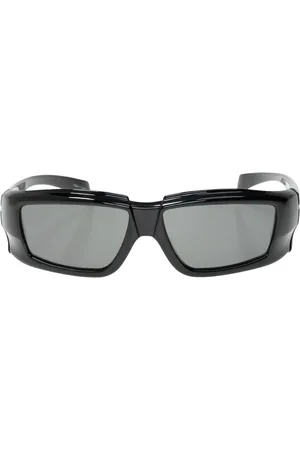 Rick Owens Accessoires, Heren, Zwart, ONE Size, Rick Zonnebril