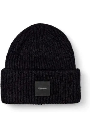 Calvin Klein Accessoires, Heren, Zwart, ONE Size, Wol, Luxe Alpaca Wolmix Gebreide Muts