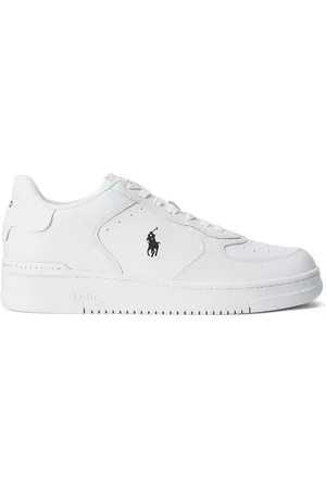 Ralph Lauren Schoenen, Heren, Wit, 41 EU, Leer, Masters Court Low-Top Sneakers