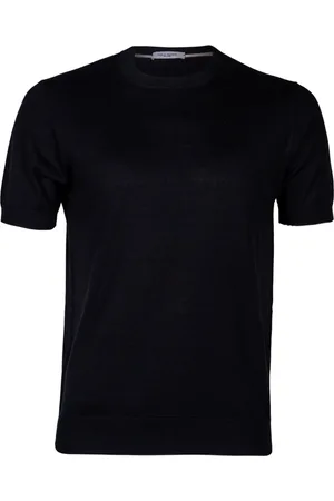 Paolo Pecora Tops, Heren, Zwart, L, Katoen, T-Shirts