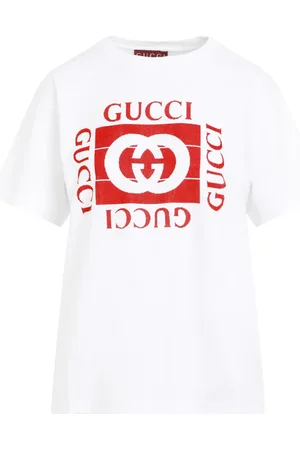 Gucci Tops, Dames, Wit, S, Katoen, Ancora G Loved T-shirt