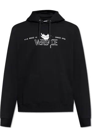 VERSACE Sweatshirts & Hoodies, Heren, Zwart, L, Katoen, Sweatshirts & Hoodies