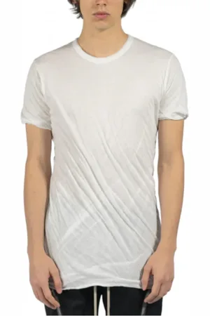 Rick Owens Tops, Heren, Wit, M, Double-Layer T-shirt