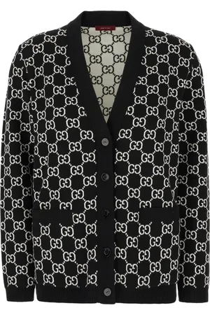 Gucci Truien, Dames, Zwart, M, Wol, Maglieria Cardigan