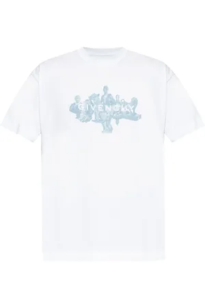 Givenchy Tops, Heren, Wit, 2Xl, Katoen, T-shirt met print
