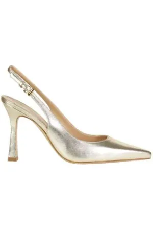 ROBERTO FESTA Schoenen, Dames, Geel, 38 EU, Leer, Gelamineerd leren pumps met blokhak