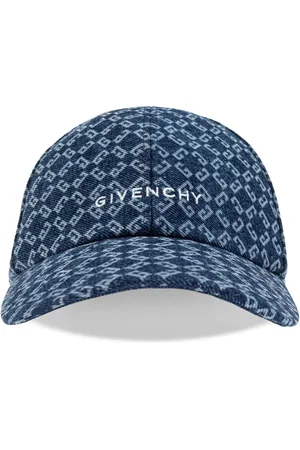 Givenchy Accessoires, Heren, Blauw, ONE Size, Denim, Geborduurde Cap in Monogram 72 Denim