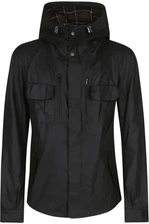 Barbour Jassen, Heren, Zwart, S, Katoen, Wax Cotton Jas