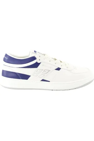 Givenchy Schoenen, Heren, Blauw, 43 EU, Witte en khaki leren sneakers