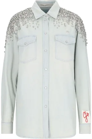 Golden Goose Blouses & Shirts, Dames, Blauw, S, Katoen, Clear Shirt