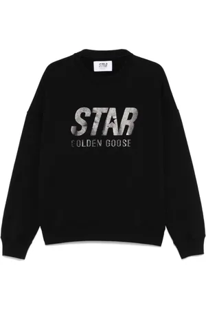 Golden Goose Sweatshirts & Hoodies, Dames, Zwart, S, Katoen, Sweatshirt met sterrenprint