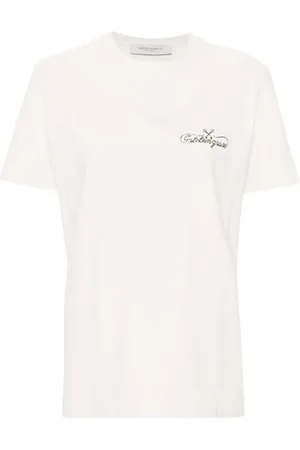 Golden Goose Tops, Dames, Wit, S, Katoen, Nero Aw 24 T-Shirt Cotton Logo