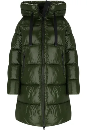 save the duck Mantels, Dames, Groen, S, Nylon, Isabel Gewatteerde Jas met Capuchon