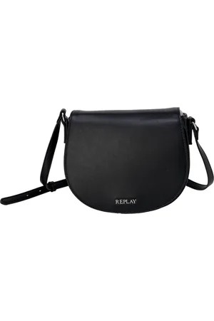 Replay Tassen, Dames, Zwart, ONE Size, Polyester, Zwarte zwarte schoudertas