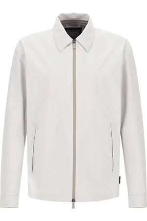 HERNO Jassen, Heren, Grijs, L, Polyester, Grijze Waterafstotende Jas met Ritssluiting