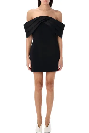 ANINE BING Kleedjes, Dames, Zwart, XS, Polyester, Fleur Mini Jurk