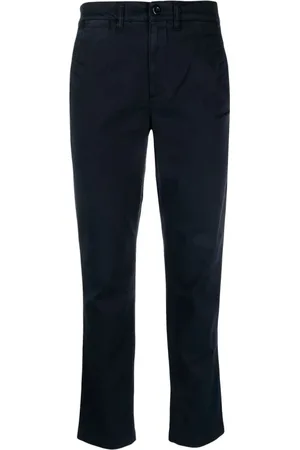 Ralph Lauren Broeken, Dames, Blauw, XL, Katoen, Cropped broek