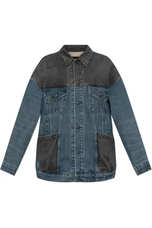 R13 Jassen, Dames, Blauw, M, Denim, Oversized Denim Jas