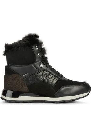 Geox Schoenen, Dames, Zwart, 38 EU, Leer, Neaneko ABX Enkellaarsjes