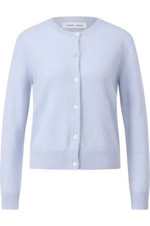 Samsøe Samsøe Truien, Dames, Blauw, XS, Cashmere Cardigan Elegante Stijl