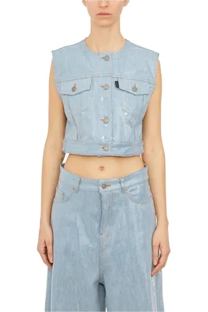 haikure Jassen, Dames, Blauw, S, Crew Neck Vest