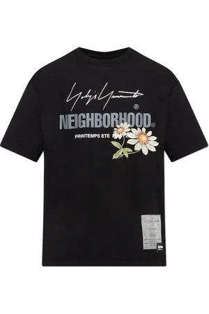 Y-3 Tops, Heren, Zwart, M, Katoen, T-shirt met print