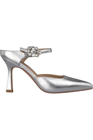 Alma en Pena Schoenen, Dames, Grijs, 39 EU, Schoen met juweelgesp hak