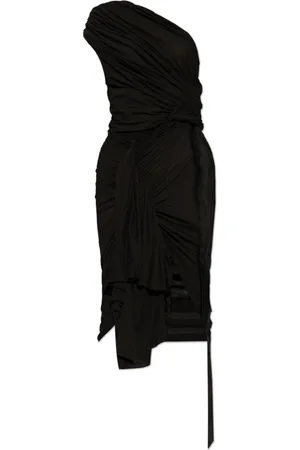 Rick Owens Kleedjes, Dames, Zwart, M, Katoen, Fog Dress