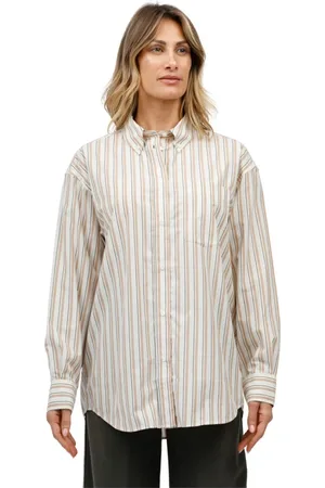 Aspesi Blouses & Shirts, Dames, , 3Xs, Katoen, Oversized overhemd met zakken met knopen