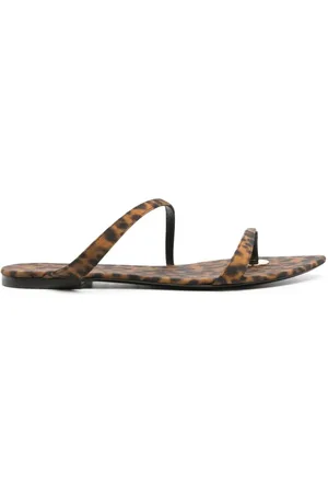 Saint Laurent Schoenen, Dames, Bruin, 36 EU, Slippers met luipaardprint