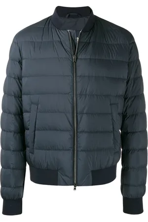 HERNO Jassen, Heren, Blauw, M, Feather Down Gewatteerde Jas