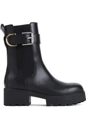 Givenchy Schoenen, Dames, Zwart, 37 1/2 EU, Leer, Voyou Chelsea Boots