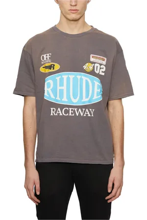 Rhude Tops, Heren, Grijs, XL, Katoen, Racing Style Tee