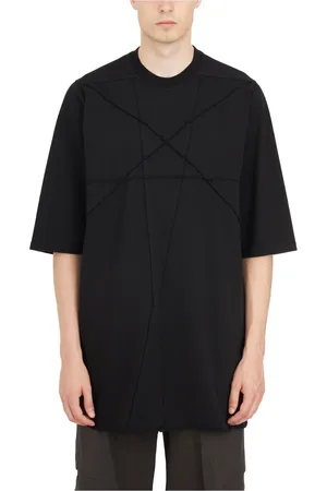 Rick Owens Tops, Heren, Zwart, M, Katoen, Jumbo T-shirt met korte mouwen