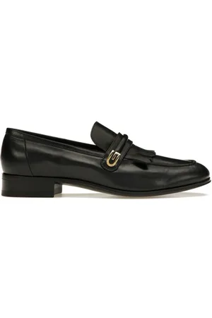 Gucci Schoenen, Heren, Zwart, 41 EU, Leer, Mirrored G Loafers
