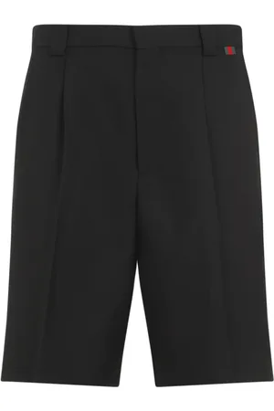 Gucci Korte broeken, Heren, Zwart, M, Wol, Wollen Twill Short