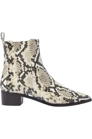 Scarosso Schoenen, Dames, Veelkleurig, 36 EU, Leer, Python Chelsea Boot met Hak