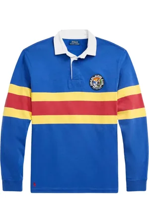 Ralph Lauren Tops, Heren, Blauw, 2Xl, Katoen, Polo Shirt met Lange Mouwen