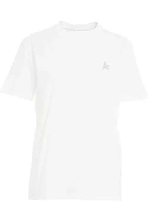 Golden Goose Tops, Dames, Wit, XS, Katoen, T-shirt met korte mouwen