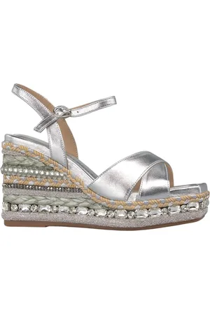 Alma en Pena Schoenen, Dames, Grijs, 41 EU, Wigzool met strass