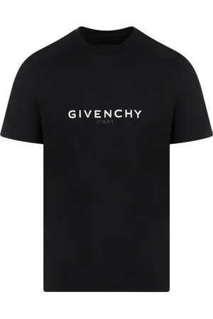 Givenchy Tops, Heren, Zwart, S, Katoen, Zwart Katoenen T-shirt met Logo