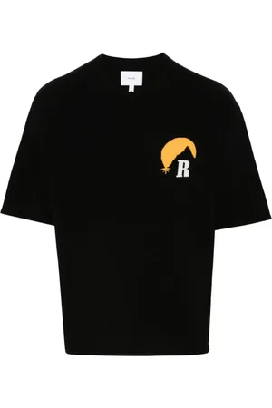 Rhude Tops, Heren, Zwart, S, Wol, Moonlight Logo Gebreide Trui
