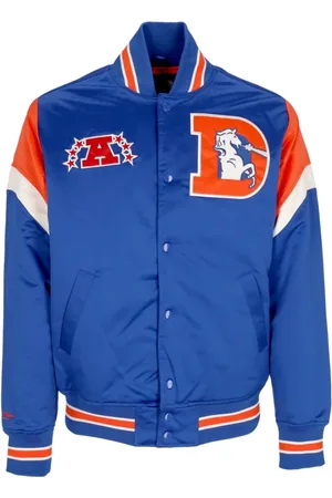 Mitchell & Ness Jassen, Heren, Blauw, XL, Polyester, Denver Broncos Bomberjack NFL Teamkleuren